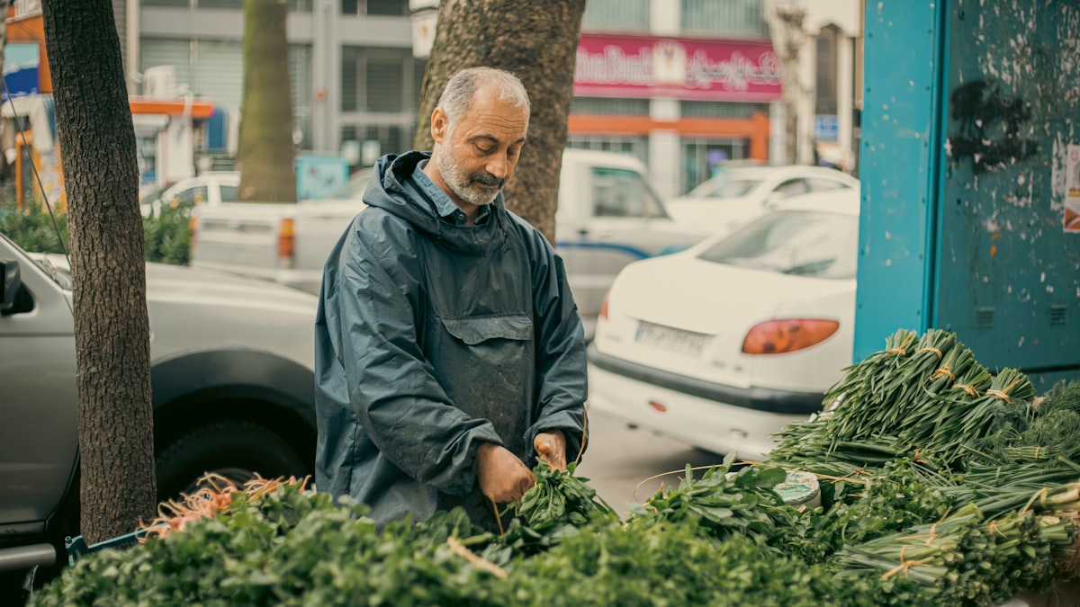 Older man enjoying healthy meal